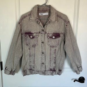 Zara Washed Effect Denim Jacket.